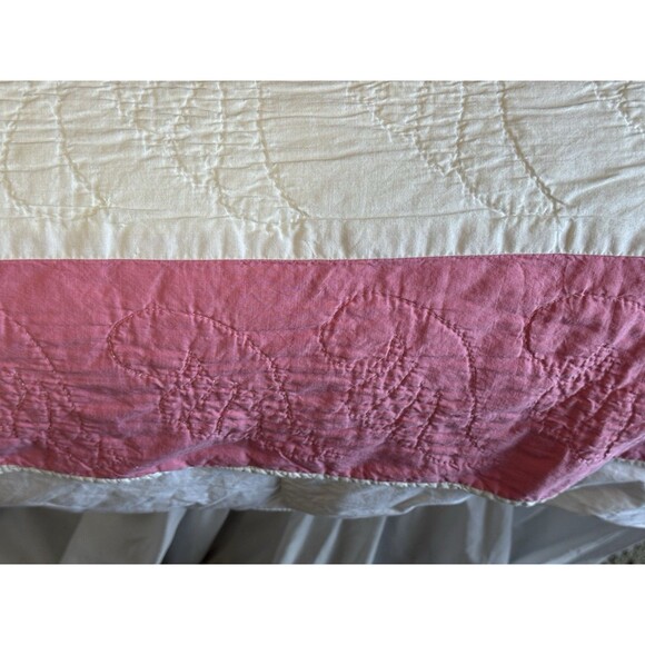 Queen Handmade Star & Angel Wings Quilt 63" x 80" Amazing Detailed Hand Quilting - Picture 11 of 16